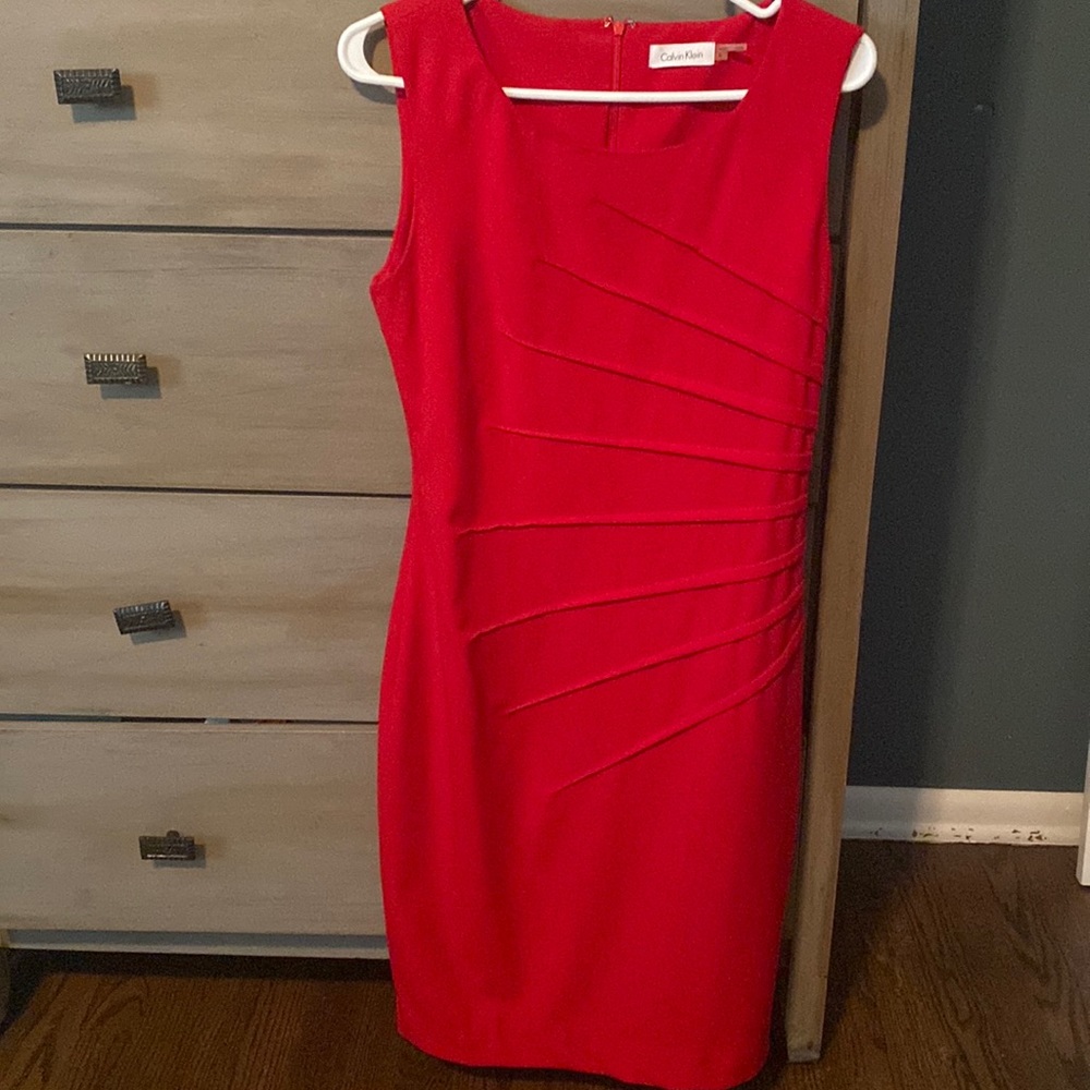 Red cocktail dress
